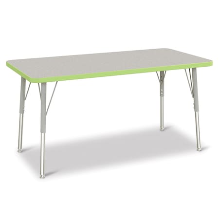 Jonti-Craft Berries Rectangle Activity Table, 24 in. x 48 in., A-height, Freckled Gray/Coastal Blue/Gray 6403JCA131